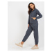 Graphite plain cotton pyjamas with hood