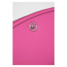 Kožená kabelka MICHAEL Michael Kors ružová farba