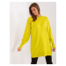 Women's lime oversize sweater with long sleeves
