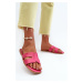 Women's flat slippers with cutouts Fuchsia Fiviama