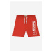 Detské plavkové šortky Timberland Swim Shorts červená farba, s potlačou