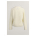 SVETER GANT TEXTURE KNIT CARDIGAN CREAM