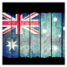 Austrália - vlajka na doskovej stene - Viper FIT pánske tričko
