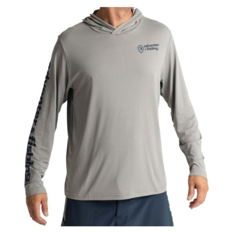 ADVENTER & FISHING UV HOODIE Pánske funkčné hooded UV tričko, sivá, veľkosť