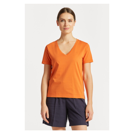 TRIČKO GANT ORIGINAL V-NECK SS T-SHIRT oranžová