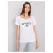 White T-shirt with triangular neckline