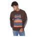 Trendyol Men's Brown Oversize Fit Long Sleeve Crewneck Printed Sweatshirt