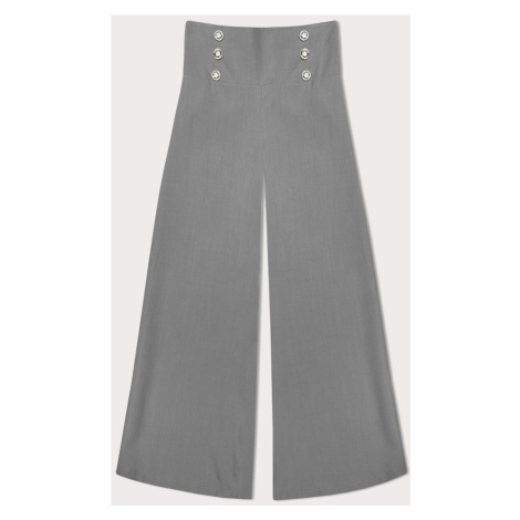 Elegantné sivé dámske nohavice so širokými nohavicami (33575) uni Made in Italy