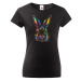 Dámske tričko s dúhovým králikom