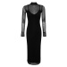 Trendyol Limited Edition Black Shiny Stone Tulle Dress