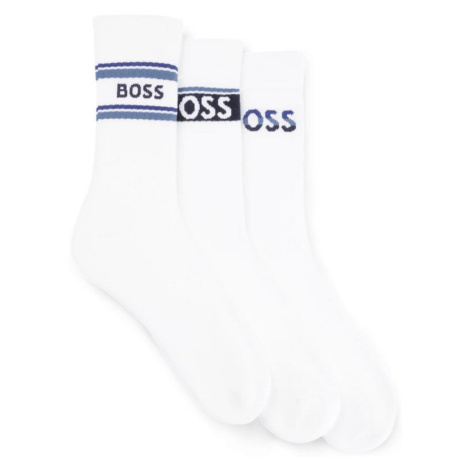 3PACK Hugo Boss Socks White