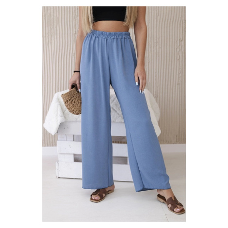 Wide denim trousers