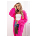 Super KID Mohair pink neon long cardigan sweater