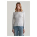 SVETER GANT STRETCH COTTON CABLE C-NECK EGGSHELL