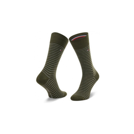 Tommy Hilfiger Súprava 2 párov vysokých dámskych ponožiek 100001496 Zelená