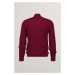 SVETER GANT COTTON PIQUE HALFZIP RICH WINE