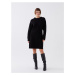 LC Waikiki Crew Neck Straight Long Sleeve Women's Knitwear Dress