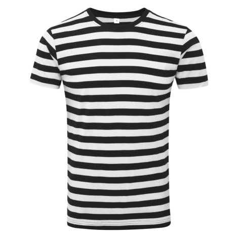 Mantis Pánske pásikavé tričko - Čierna / biela