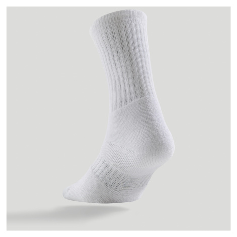 Tenisové ponožky RS 500 vysoké 3 páry biele ARTENGO
