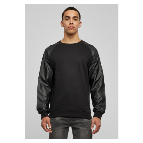 Imitation Raglan Leather Crew blk/blk Urban Classics