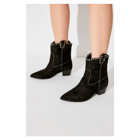 Trendyol Black Suede Women's Boots