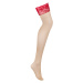 Pančuchy Obsessive Lacelove stockings Farba: Červená