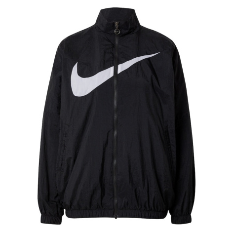 Nike Sportswear Prechodná bunda 'Essential'  čierna / biela