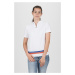 Polo tričko - TOMMY HILFIGER CHRISTINE STR PQ POLO SS biele