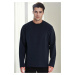 40222 Dewberry Double Crew Neck Mens Sweatshirt-NAVY BLUE