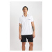 DEFACTO Standard Fit Polo Collar Printed Polo T-Shirt