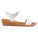 Pohodlné biele sandále dámske na kline