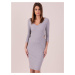 Light gray dress with side necklines