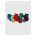 Sada siedmich párov detských ponožiek v modrej, hnedej a červenej farbe GAP