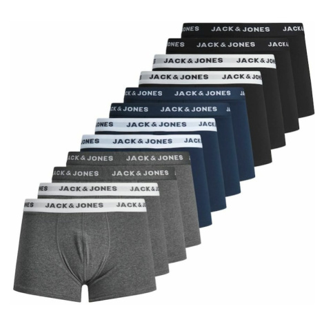 JACK & JONES Boxerky  námornícka modrá / sivá / čierna / biela