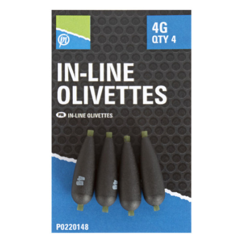 Preston innovations olovká inline olivettes 4 ks - 1 g