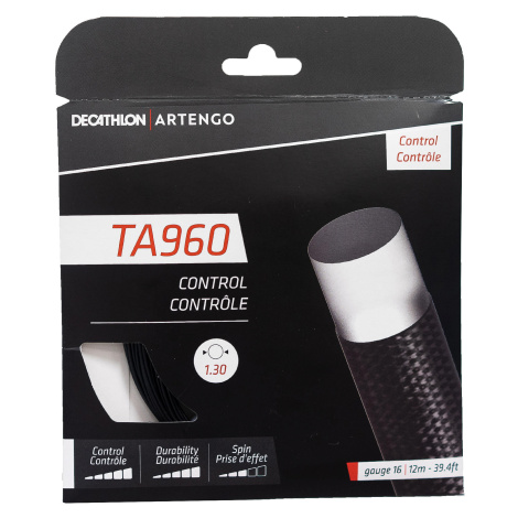 Tenisový výplet TA 960 Control 1,3 mm z monovlákna čierny ARTENGO