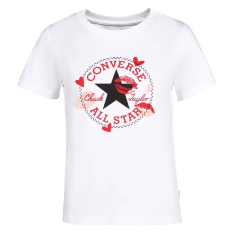 Converse VALENTINE’S DAY CLASSIC TEE Dámske tričko, biela, veľkosť