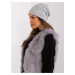 Knitted winter hat in gray