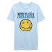 Nirvana Tričko Xerox Happy Face Blue Unisex Light Blue