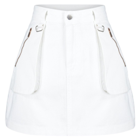 Trendyol White Zipper Detailed Mini Denim Skirt