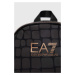 Ruksak EA7 Emporio Armani dámsky, čierna farba, malý, vzorovaný