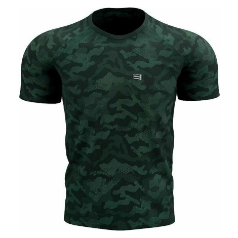 Compressport Training SS Tshirt M Camo Premium Green Gables Bežecké tričko s krátkym rukávom