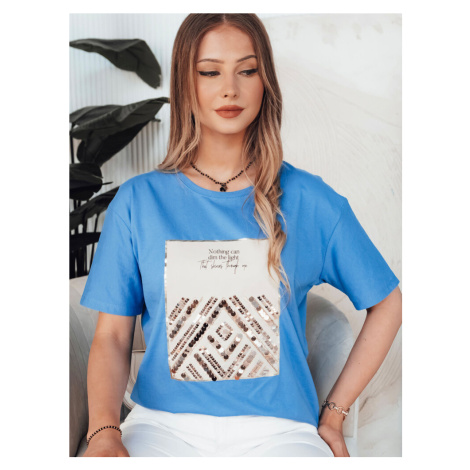 T-shirt damski CENTIA niebieski Dstreet