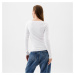 Top GAP Longsleeve Bateau Neck Modal Top Fresh White