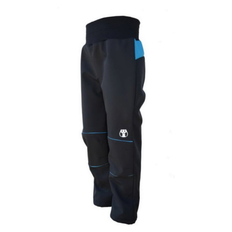 Softshell boys' pants - black-blue