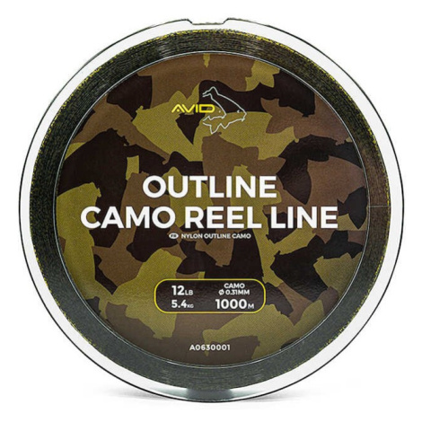 Avid carp vlasec outline camo reel line - 1000 m 0,31 mm 5,4 kg 12 lb