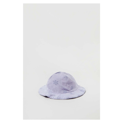Detský bavlnený klobúk OVS fialová farba, bavlnený