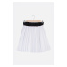 Trendyol White Pleated Knit Skirt