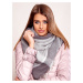 Knitted women's scarf, dark gray color