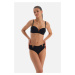 Dagi Black V Wire bikiny top bez ramienok